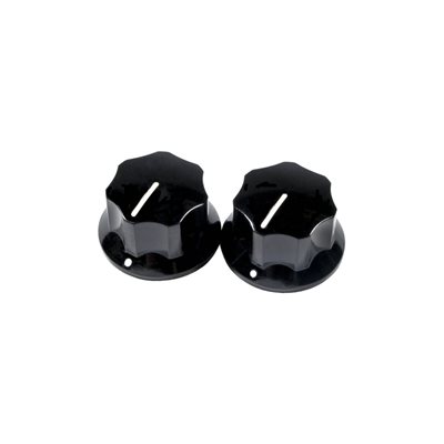 BOUTON (2) GUIT ELEC. PURE VINT. 65 JAGUAR NOIR FENDER