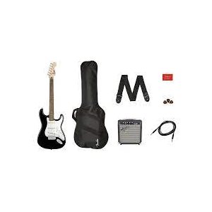 ENS. GUIT ELEC. STRAT BLK 10G SQUIER