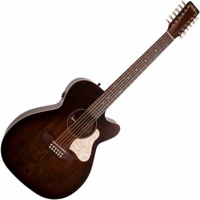 GUITARE ACOUSTIQUE 12 CORDES MJ LEGACY AVEC PICKUP & CUT BOURBON BURST ART & LUTHERIE