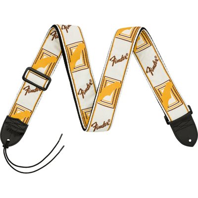 COURROIE GUIT 2'' MONOGRAM BLANC / BRUN / JAUNE FENDER