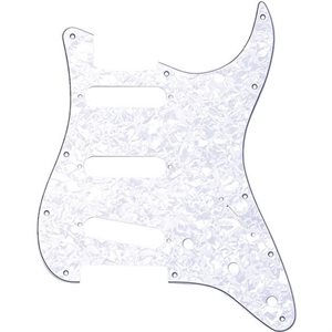 PICKGUARD STRAT 11 TROUS 4 PLIS BLANC PEARLOID FENDER