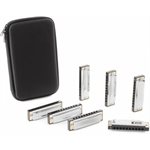 ENSEMBLE DE 7 HARMONICAS BLUES BAND AVEC ÉTUI HOHNER 