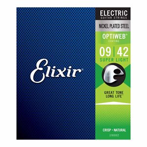ELIXIR CORDES GUIT. ÉLEC. 9-42 OPTIWEB