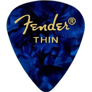 PICK DE GUITARE (PAQUET 10) MINCE BLEU MOTO FENDER