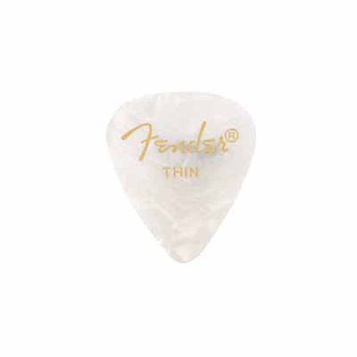 PICK DE GUITARE (PAQUET 10) MINCE BLANC MOTO FENDER PICK DE GUITARE (PAQUET 10) MINCE BLANC MOTO FENDER