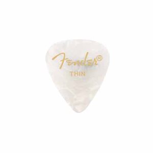 PICK DE GUITARE (PAQUET 10) MINCE BLANC MOTO FENDER