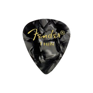 PICK DE GUITARE (PAQUET 10) MINCE NOIR MOTO FENDER