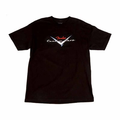T-SHIRT CUSTOM SHOP LOGO ORIGINAL NOIR LARGE FENDER