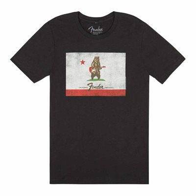 T-SHIRT NOIR BEAR FLAG - SMALL - FENDER