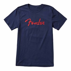 T-SHIRT BLEU SMALL LOGO FENDER