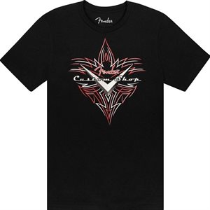 T-SHIRT L CUSTOM SHOP PINSTRIPE NOIR FENDER