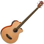 BASS ACOUSTIQUE NATUREL AVEC PICKUP ET GIG BAG WASHBURN