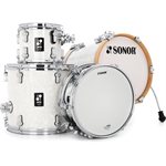 KIT DE BATTERIE 4 PIÈCES STAGE SET AQ2 AVEC QUINCAILLERIE MARTINI WHITE PEARL SONOR