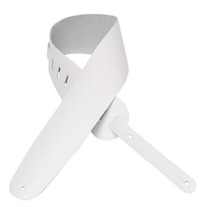 COURROIE DE GUITARE EN CUIR 2 1 / 2" BLANCHE LEVY'S