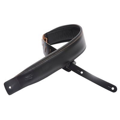 COURROIE GUIT 3" EN CUIR PADDÉE NOIR LEVY'S