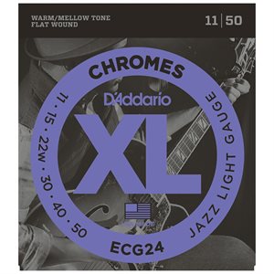 CORDE GUIT ELEC. FLATWOUND CHROMES 11-50 D'ADDARIO