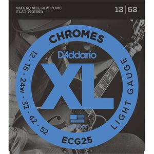 CORDE GUIT ELEC. FLATWOUND 12-52 D'ADDARIO