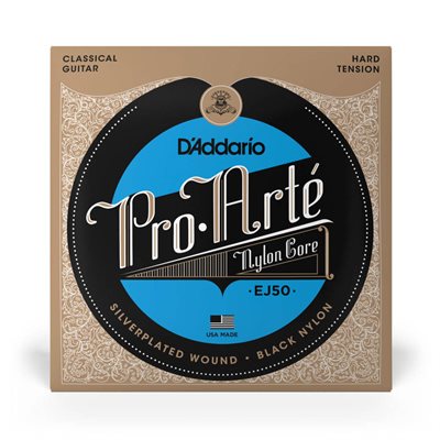 CORDE DE GUITARE CLASSIQUE EN NYLON NOIR HARD D'ADDARIO