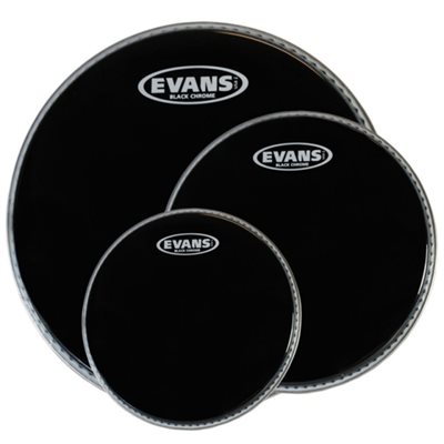 KIT PEAUX 12'',13'',16'' BLACK CHROME EVANS