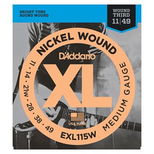 CORDE DE GUITARE ÉLECTRIQUE 11-49 WD3RD D'ADDARIO