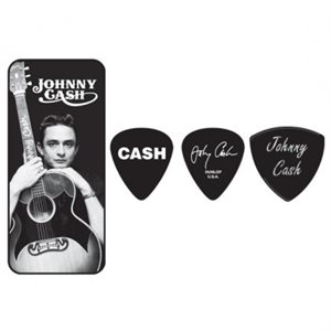 PICK ASSORTI (6) JOHNNY CASH A / BOÎTE ÉTAIN DUNLOP
