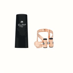 LIGATURE M / O SIB PLAQUEE OR ROSE A / COUVRE BEC PLASTIQUE VANDOREN