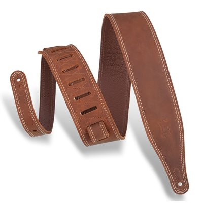 COURROIE DE GUITARE EN CUIR BUCK BRUN LEVY'S