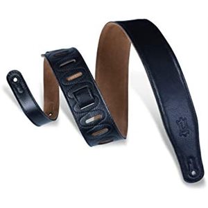 COURROIE DE GUITARE CLASSIC SERIES EN CUIR NOIR LEVY'S
