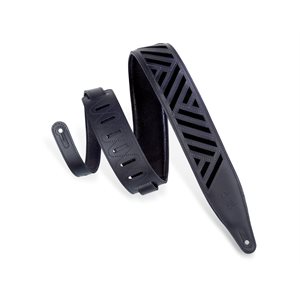 COURROIE DE GUITARE DELUXE DIAMOND CUT OUT NOIR / NOIR LEVY'S