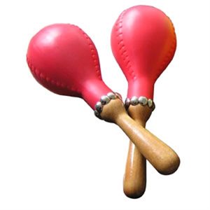 MARACAS EN PLASTIC RD / YW MANO PERCUSSION