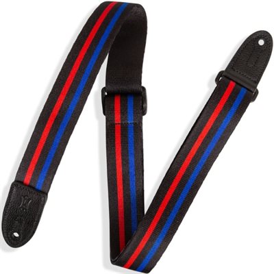 COURROIE DE GUITARE POUR ENFANT NOIR BLEU / ROUGE LEVY'S