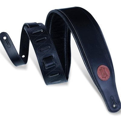 COURROIE GUIT 2 1 / 2'' EN CUIR NOIR LEVY'S