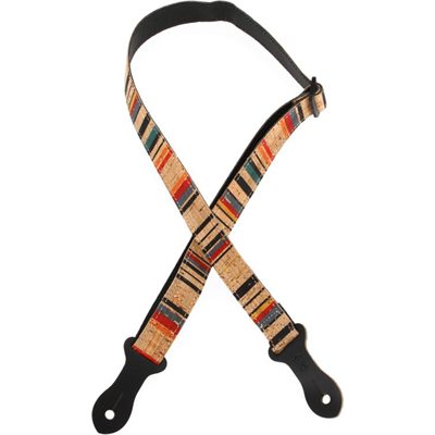 COURROIE DE UKULÉLÉ STRIPE MULTI-COULEUR EN LIÈGE LEVY'S