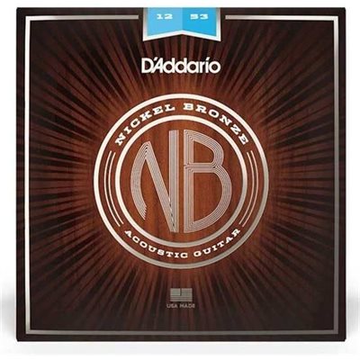 CORDE DE GUITARE ACOUSTIQUE NICKEL BRONZE 12-53 D'ADDARIO