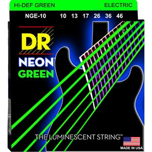 CORDE GUIT ELEC. VERT FLUO 10-46 DR STRINGS