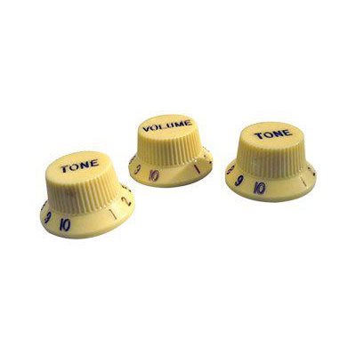 BOUTON DE POTENTIOMÈTRE STYLE STRAT CRÈME PROFILE