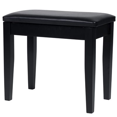 BANC DE PIANO EN BOIS NOIR AVEC RANGEMENT KORG