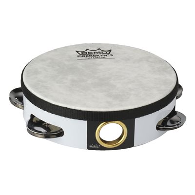 TAMBOURINE 6" BLANC REMO