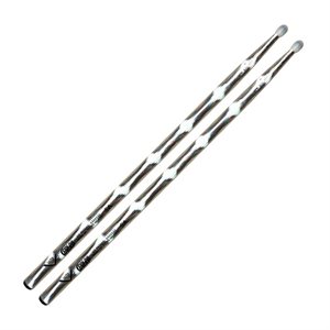 BAGUETTE 5A TIP NYLON HICKORY WRAP SILVER OPTIC VATER