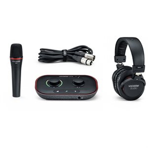 ENS. PODCAST MICRO / CABLE / ÉCOUTEUR ET INTERFACE FOCUSRITE